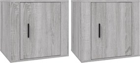 vidaXL Κομοδίνα 2 τεμ. Γκρι Sonoma 50x39x47 εκ.