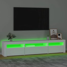 vidaXL Έπιπλο Τηλεόρασης με LED Λευκό 195x35x40 εκ.