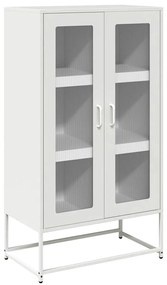 vidaXL Highboard Λευκό 68x39x123 cm Ατσάλι