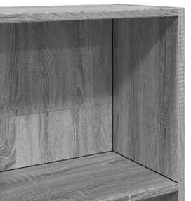 vidaXL Βιβλιοθήκη Γκρι Sonoma 40x24x176 εκ. από Επεξεργασμένο Ξύλο
