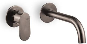 Μπαταρία νιπτήρος τοίχου Vicario Slim-Μauro-brushed