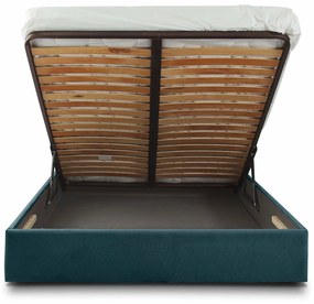 Επενδυμένο Κρεβάτι Ritz-Petrol-90 x 200-Με μηχανισμό ανύψωσης