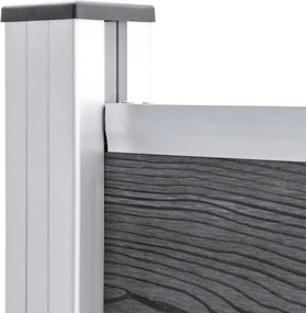 vidaXL Σετ Πάνελ Περίφραξης Γκρι 353 x 146 εκ. από WPC