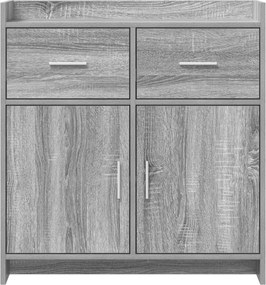 vidaXL Πλαϊνό γραφείο Γκρι Sonoma 75 x 36 x 80 εκ Επεξεργασμένο Ξύλο