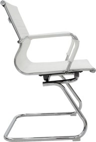 Καρέκλα γραφείου επισκέπτη Valter pakoworld λευκό pu 55.5x48x88εκ