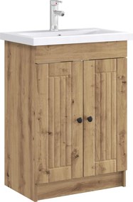 vidaXL Ντουλάπι κάτω από τον νιπτήρα Artisan Δρυς 78,5 x 37,5 x 81 εκ