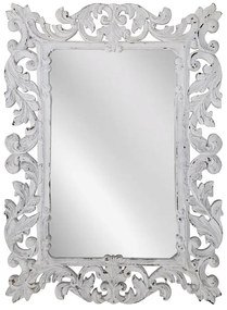 Artekko Mirroki Ξύλινος Λευκός Σκαλιστός Καθρέπτης Τοίχου (120x90)cm - 667-4013-A - 667-4013-A