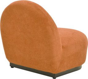 Πολυθρόνα περιστρεφόμενη Zenny pakoworld υφασμα terracotta 64x85x68εκ