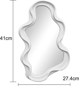 Καθρέπτης Liquid pakoworld pp σε λευκή απόχρωση 26x2.7x39εκ