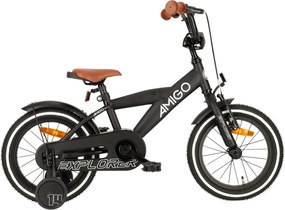 Explorer 14 Inch 21,5 cm Boys Coaster Brake BlackWhiteAMIGO