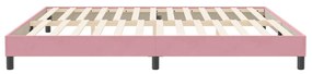 vidaXL Κρεβάτι Boxspring χωρίς Στρώμα Ροζ 200x210 εκ. Βελούδινο