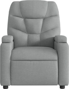 vidaXL Πολυθρόνα Ανακλινόμενη Ανοιχτό Γκρι Υφασμάτινη