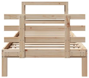 vidaXL Πλαίσιο Κρεβατιού Κεφαλάρι 75x190εκ. Μασίφ Πεύκο