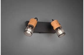 Σποτ Φωτιστικό Τοίχου 2xE14 Κινητό Διακόπτης Tosh Trio Lighting-804370232-Μαύρο 804370232