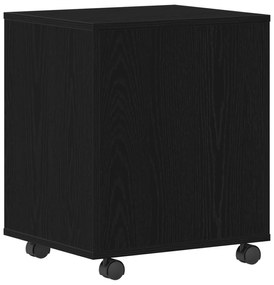 vidaXL Κιβώτιο με Ρόδες Μαύρη Δρυ 45x38x54 εκ. Επεξεργασμένο Ξύλο