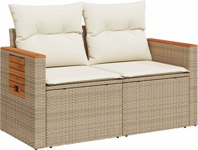 vidaXL Σετ Καναπέ 6 τμχ. Μπεζ και Κρέμ 55 x 55 x 37 εκ