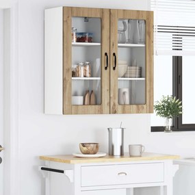 vidaXL Ραφιέρα τοίχου LUCCA 2 pcs Artisan Δρυς Επεξεργασμένο Ξύλο