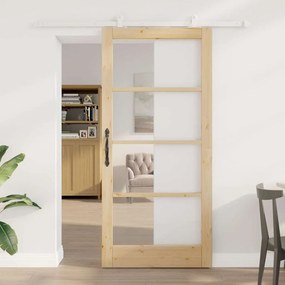 vidaXL Συρόμενη Πόρτα ORKDAL Φυσικό 93 x 202 cm