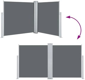 vidaXL Σκίαστρο Πλαϊνό Συρόμενο Ανθρακί 120 x 600 εκ.