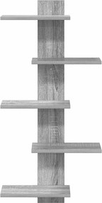 vidaXL Ράφι Τοίχου Γκρι Sonoma 48,5 x 15 x 101 εκ