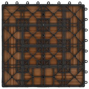 vidaXL Πλακάκια Deck 22 τεμ. Χρώμα Teak 30 x 30 εκ. 2 μ² από WPC