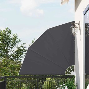vidaXL Αδιάφανο σκίαστρο μπαλκονιού Μαύρο 140 x 140 cm ύφασμα