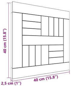 VidaXL Επιφάνεια Τραπεζιού Τετράγωνη 40 x 40 x 2,5 εκ. Μασίφ Ξύλο Teak
