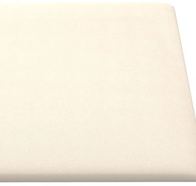 vidaXL Πάνελ Τοίχου 12 τεμ. Λευκό 30 x 15 εκ. 0,54 μ² Βελούδινα