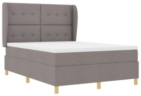 vidaXL Κρεβάτι Box Spring με Στρώμα Ταμπα 140x190 εκ. Ύφασμα