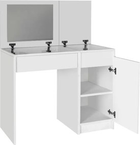 Τουαλέτα με καθρέπτη Huma Megapap χρώμα λευκό 90x45x118,2εκ.