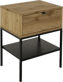 Κομοδίνο Melis Megapap χρώμα καρυδί Ud 45x35x56,4εκ.