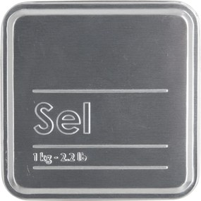 Δοχείο Για Αλάτι 1kg (Φ8.6x17) F-V Embossed Black 136312