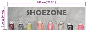 Χαλί Κουζίνας Πλενόμενο Επιγραφή Shoezone 60x180 εκ. Βελούδινο - Πολύχρωμο