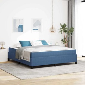 vidaXL Σκελετός Κρεβατιού με στρώμα Μπλε 180 x 200 cm ύφασμα