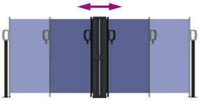 vidaXL Σκίαστρο Πλαϊνό Συρόμενο Μπλε 100 x 600 εκ.