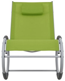 vidaXL Πολυθρόνα Κουνιστή Εξωτερικού Χώρου Πράσινη από Textilene