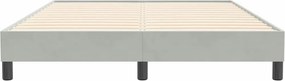 vidaXL Box Spring Κρεβάτι χωρίς στρώμα Ανοιχτό γκρι Βελούδινο