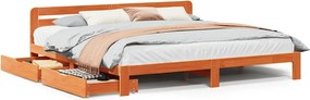 vidaXL Σκελετός Κρεβ. Χωρίς Στρώμα Καφέ Κεριού 200x200 εκ Μασίφ Πεύκο