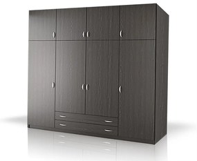 ΧΕΡΙ ΞΥΛΟ Ντουλάπα 4φυλλη με πατάρι 182Μ x 60cm x 240cm Υ.--ΚΩΔ.:10-06b-4f