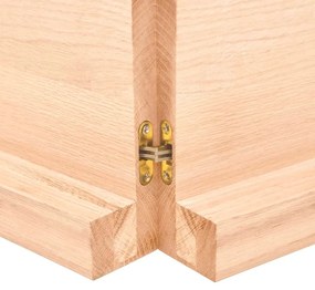 Πάγκος Μπάνιου 180x60x(2-6) εκ. από Ακατέργαστο Μασίφ Ξύλο - Καφέ