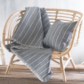 Ριχτάρι Felipe Dark Grey Ρυθμός Armchair 160x180cm 100% Cotton