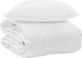 vidaXL Παπλωματοθήκη Ολόκληρης της Σεζόν 2 pcs Λευκό Μικροΐνες