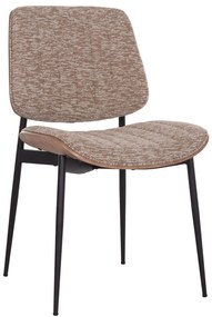 ΚΑΡΕΚΛΑ ΤΡΑΠΕΖΑΡΙΑΣ CONTI HM9983.02 ΜΑΥΡΟ ΜΕΤΑΛΛΟ--ΚΑΦΕ ΥΦΑΣΜΑ 49x56x82Υεκ.