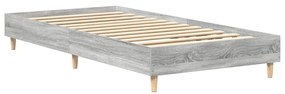 vidaXL Πλαίσιο κρεβατιού χωρίς στρώμα Grey Sonoma 90x190 cm