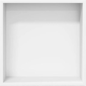 vidaXL Εσοχή Ντους Βουρστ. Λευκό Ματ 32x32x9 εκ. Αν. Ατσάλι