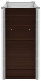 vidaXL Ζαρντινιέρα Υπερυψωμένη Καφέ 100x40x77 εκ. Γαλβανισμ. Χάλυβας
