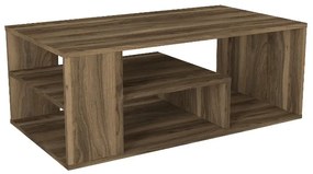 Τραπεζάκι σαλονιού Abdera Megapap χρώμα καρυδί 110x60x42εκ.