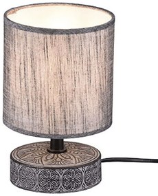 Φωτιστικό Επιτραπέζιο Marie R50980111 1xE14 28W Φ13cm 20cm Grey RL Lighting Ceramic,Fabric