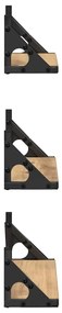 vidaXL Σετ ραφιών τοίχου με ράφι 3 pcs artisan δρυς 37 x 12 x 13 εκ.