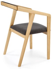 AZUL 2 chair, natural oak / grey